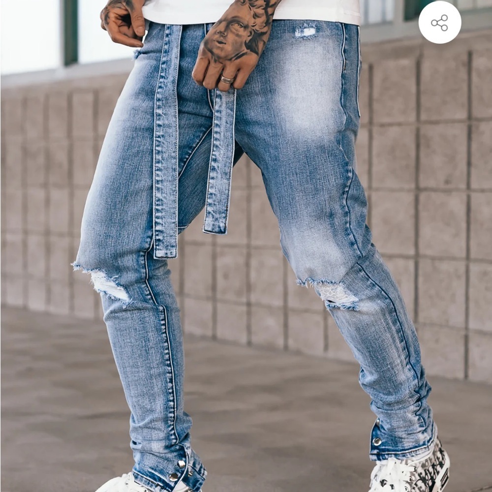 PRSTGE DENIM MENS ICE JEANS V1 IN BLUE size 32